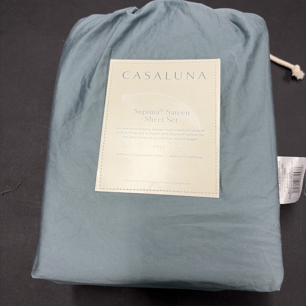 New Full Size, 500 Thread Count Supima Sateen Solid Sheet Set - Casaluna 20597